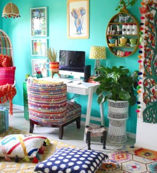 A colorful, plant-filled, bohemian home in Florida